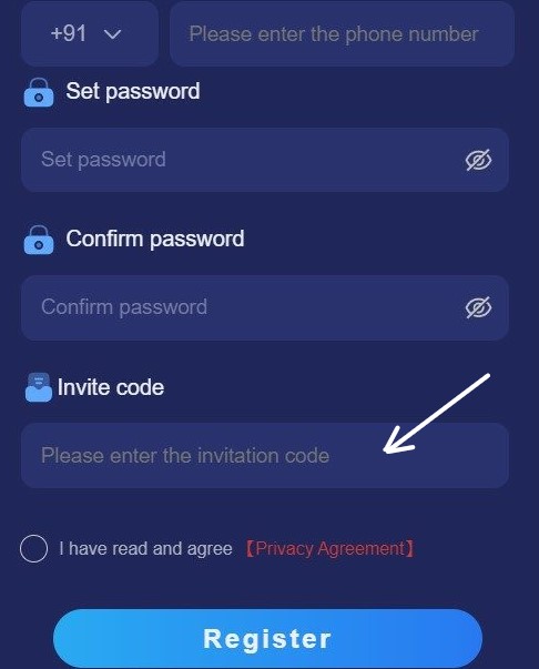 write invitation code
