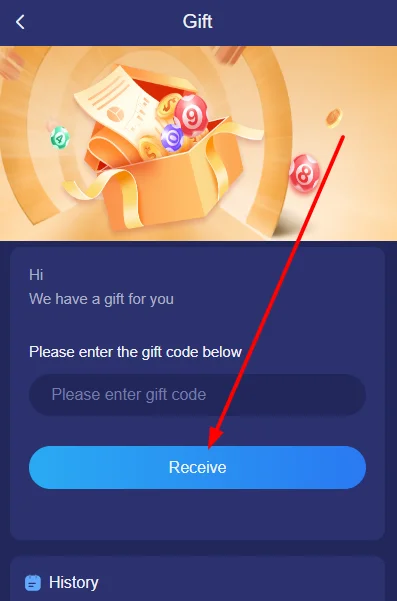 Click the Receive button